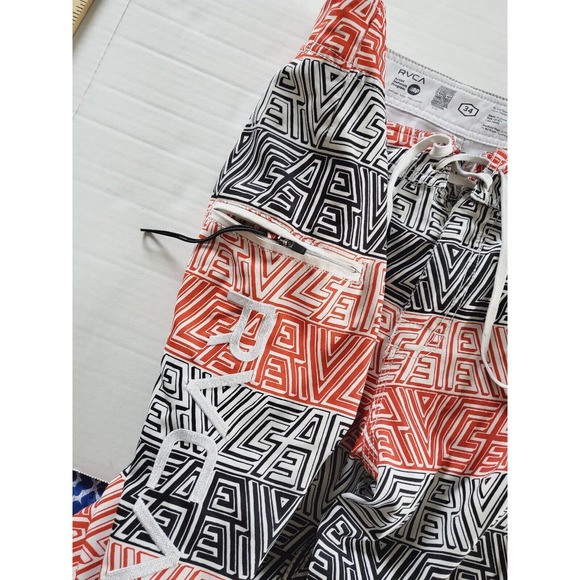 RVCA Red and Black Athletic Shorts - Picture 10 of 10